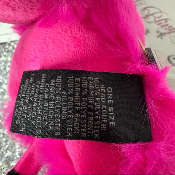 Steve Madden heart ear muffs Pink Furry Earmuffs toque warmer headband outdoor main image 9